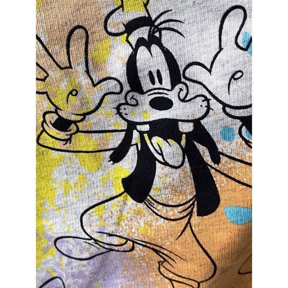 Disney Parks Men's Sz L Splatter Goofy Jogger Lounge Pants Elastic Drawstring - Picture 5 of 16